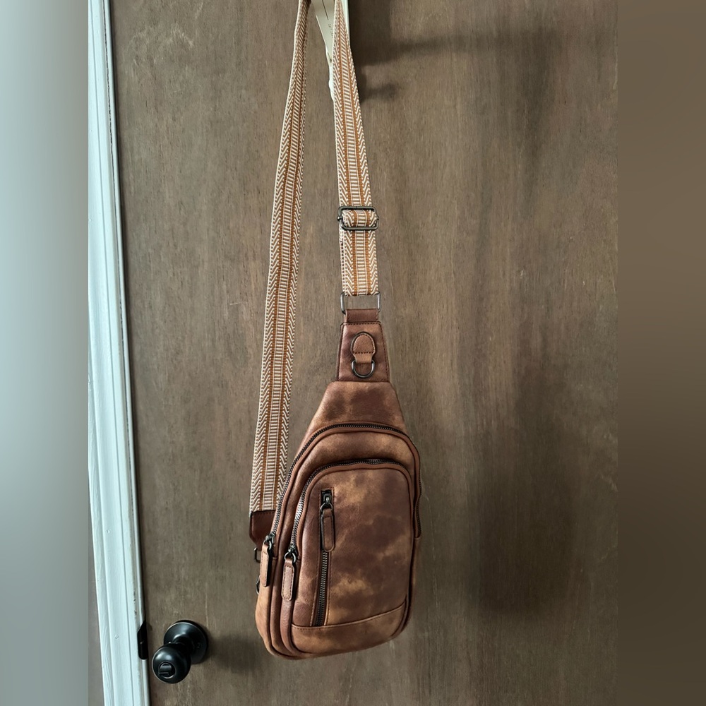 Brown Leather Crossbody Bag